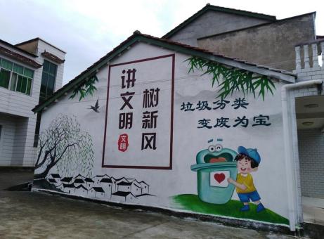 剑阁墙绘是现在流行的墙体广告